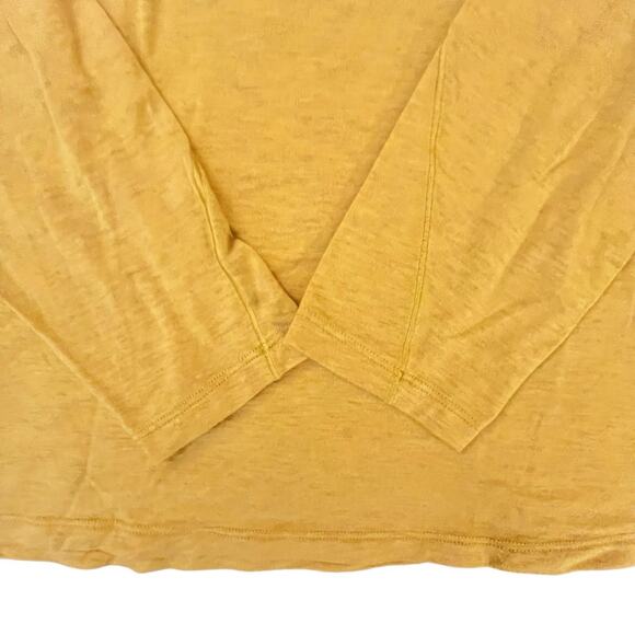 Lululemon Love Long Sleeve Top Womens Small Brown Mustard Pima Cotton Tee - Picture 3 of 7